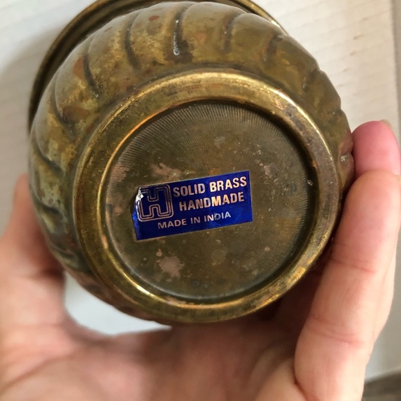 Vtg Solid Brass Indoor Planters - Picture 13 of 16